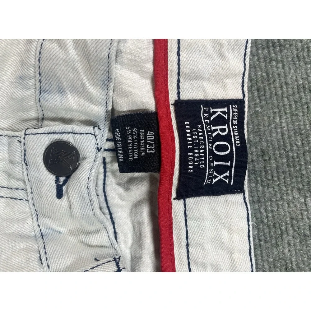 Kroix Premium Denim distressed jeans White 40x33